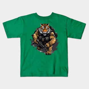 Tiger soldier Kids T-Shirt